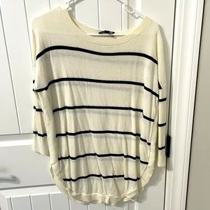 Express black striped tunic sweater